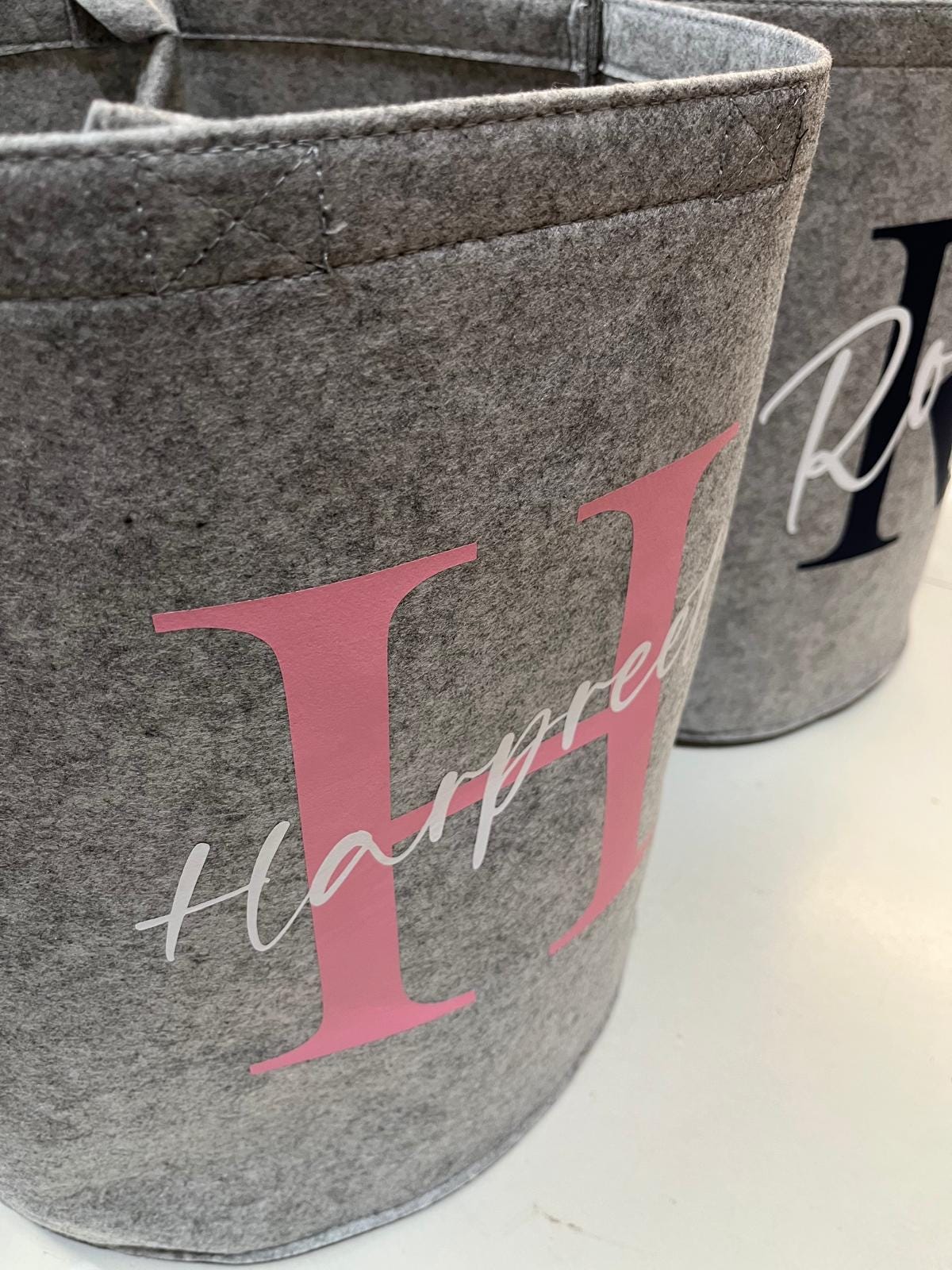 Personalised Initial Name Toy Storage Tub Childrens Bedroom Basket