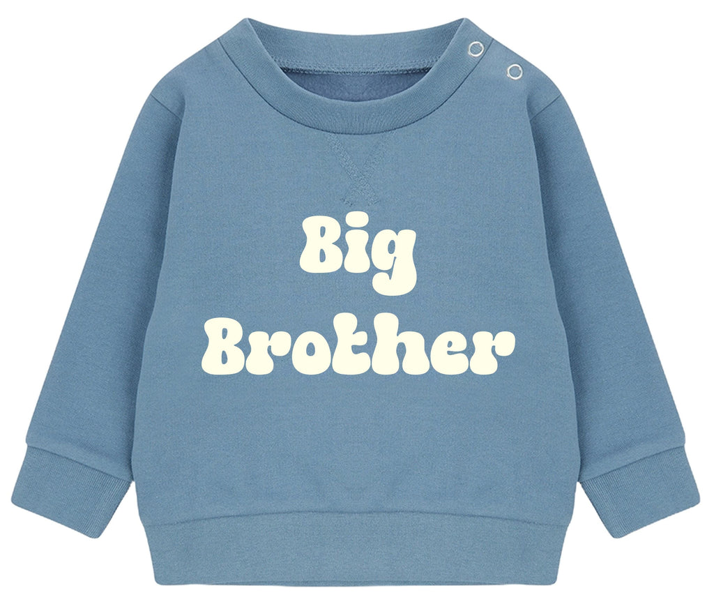 Big and Little Brother Boys Sustainable Sweatshirts Baby and Toddler Matching Retro New Siblings