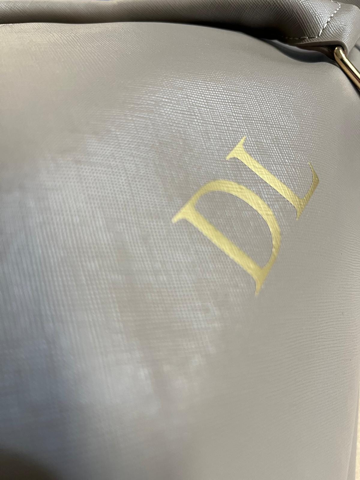 Personalised Initials Vegan Faux Leather Weekend Holdall Bag With Detachable Strap - Custom Monogram Gifts For Her