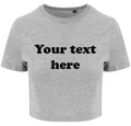 Personalised Ladies Cropped Printed T-Shirt Retro Custom Design Your Text Cute Y2K Baby Tee