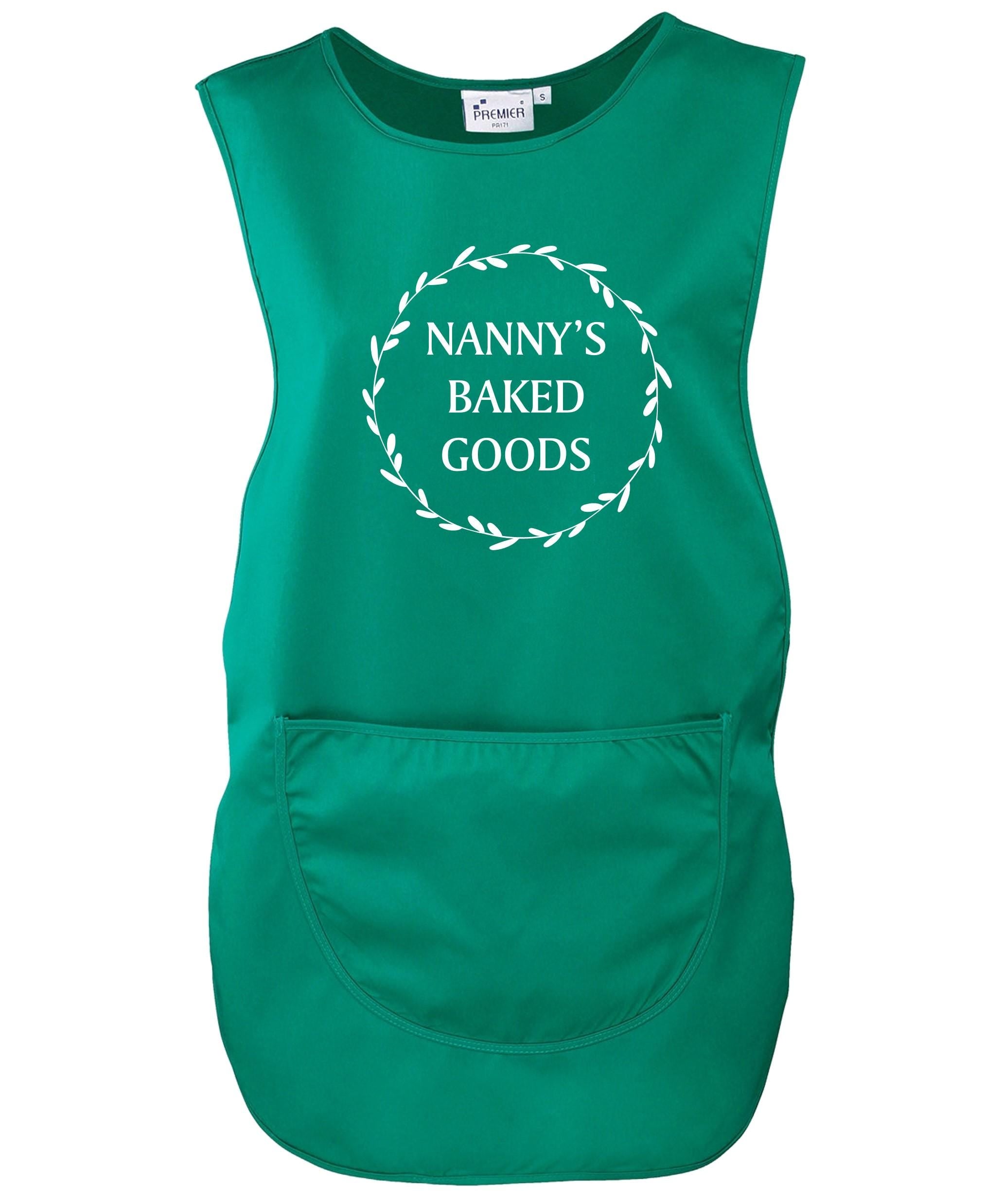 Ladies Personalised Text Tabard Apron Floral Wreath Custom Cleaner Hairdresser Beautician Uniform