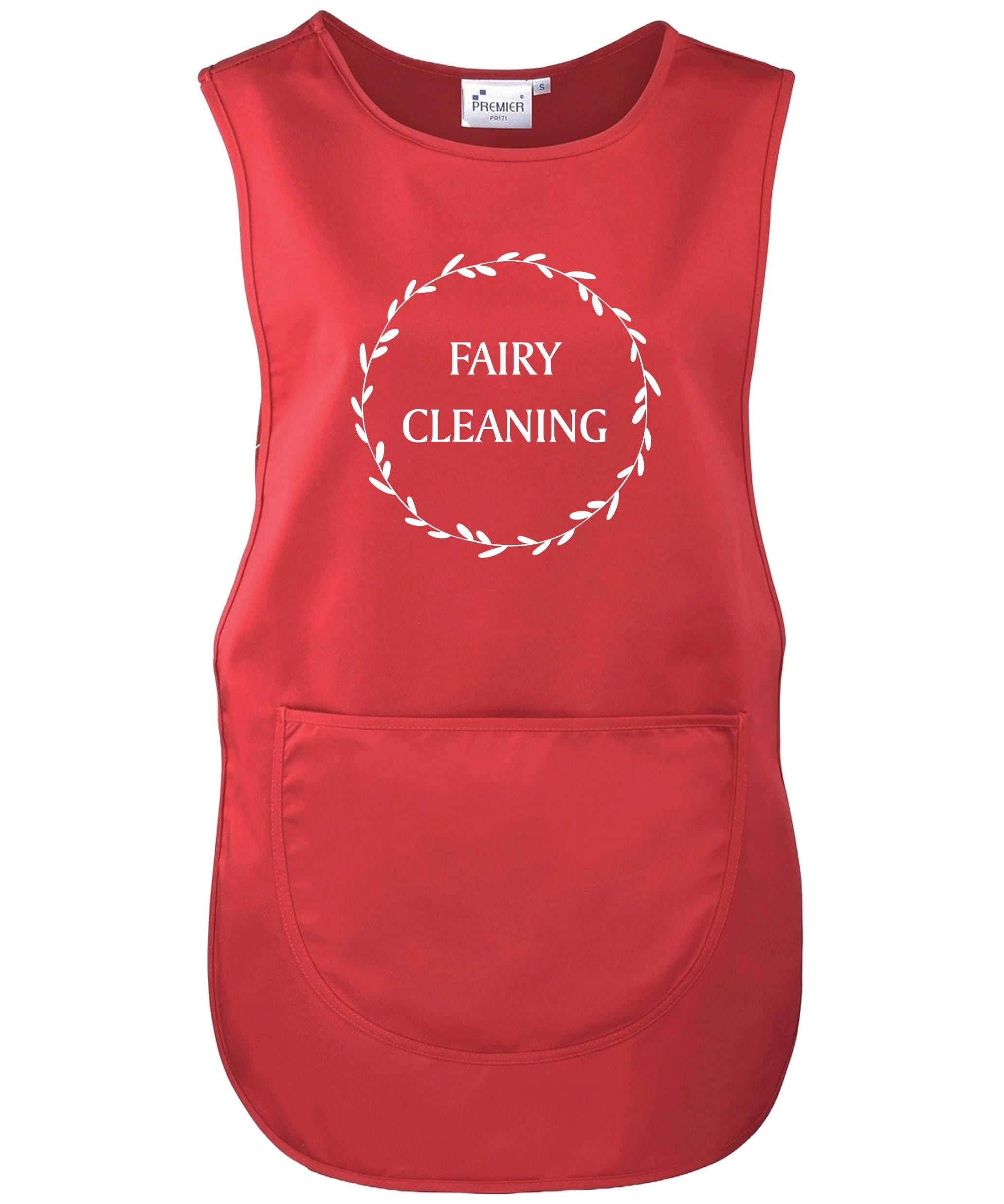 Ladies Personalised Text Tabard Apron Floral Wreath Custom Cleaner Hairdresser Beautician Uniform