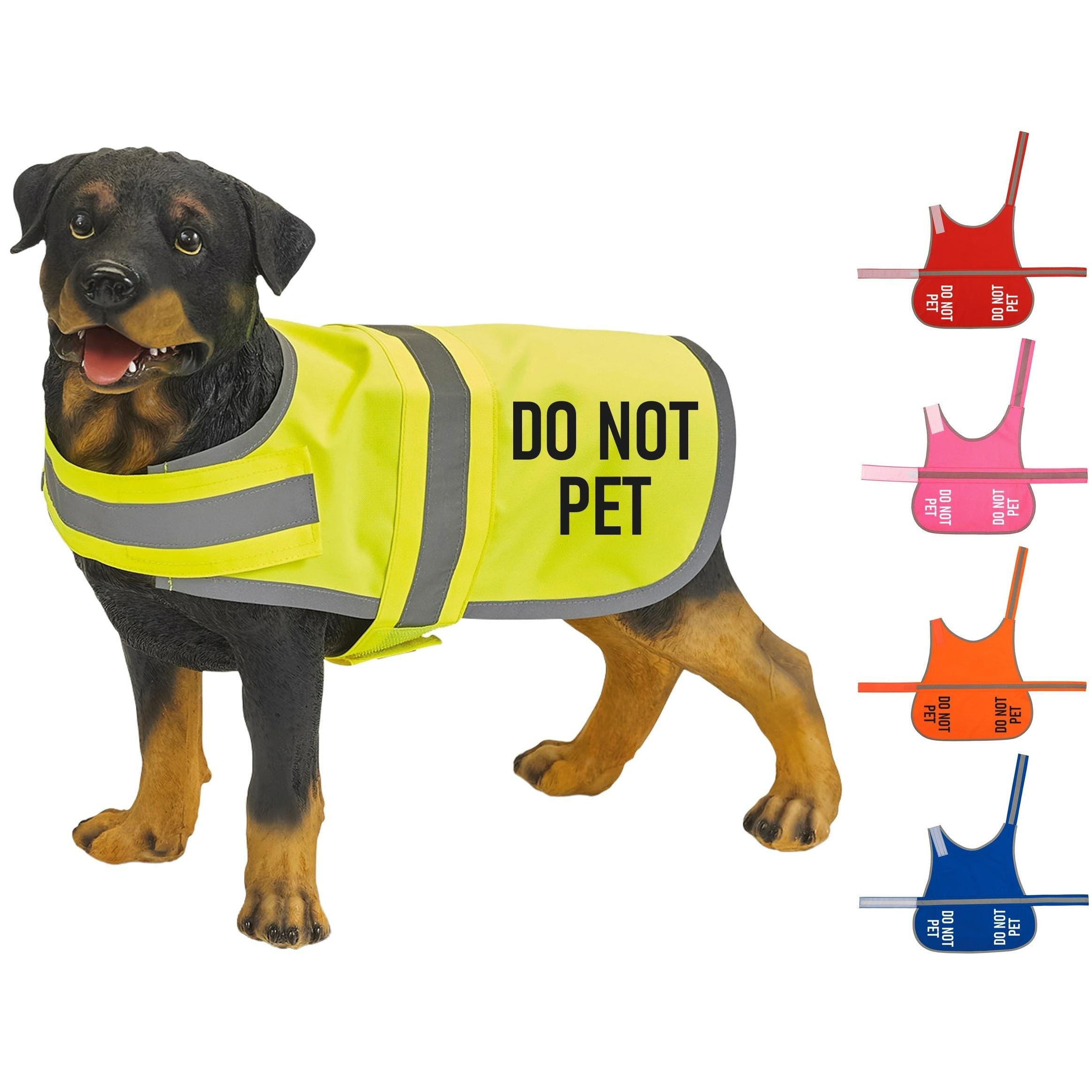 Do Not Pet Hi-Vis Dog Vest Walking Training Reflective Safety Jacket Scared Reactive