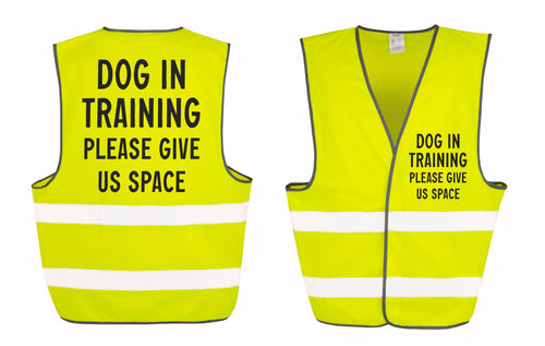 Dog In Training Walking Hi-Vis Waistcoat Reflective Safety Vest