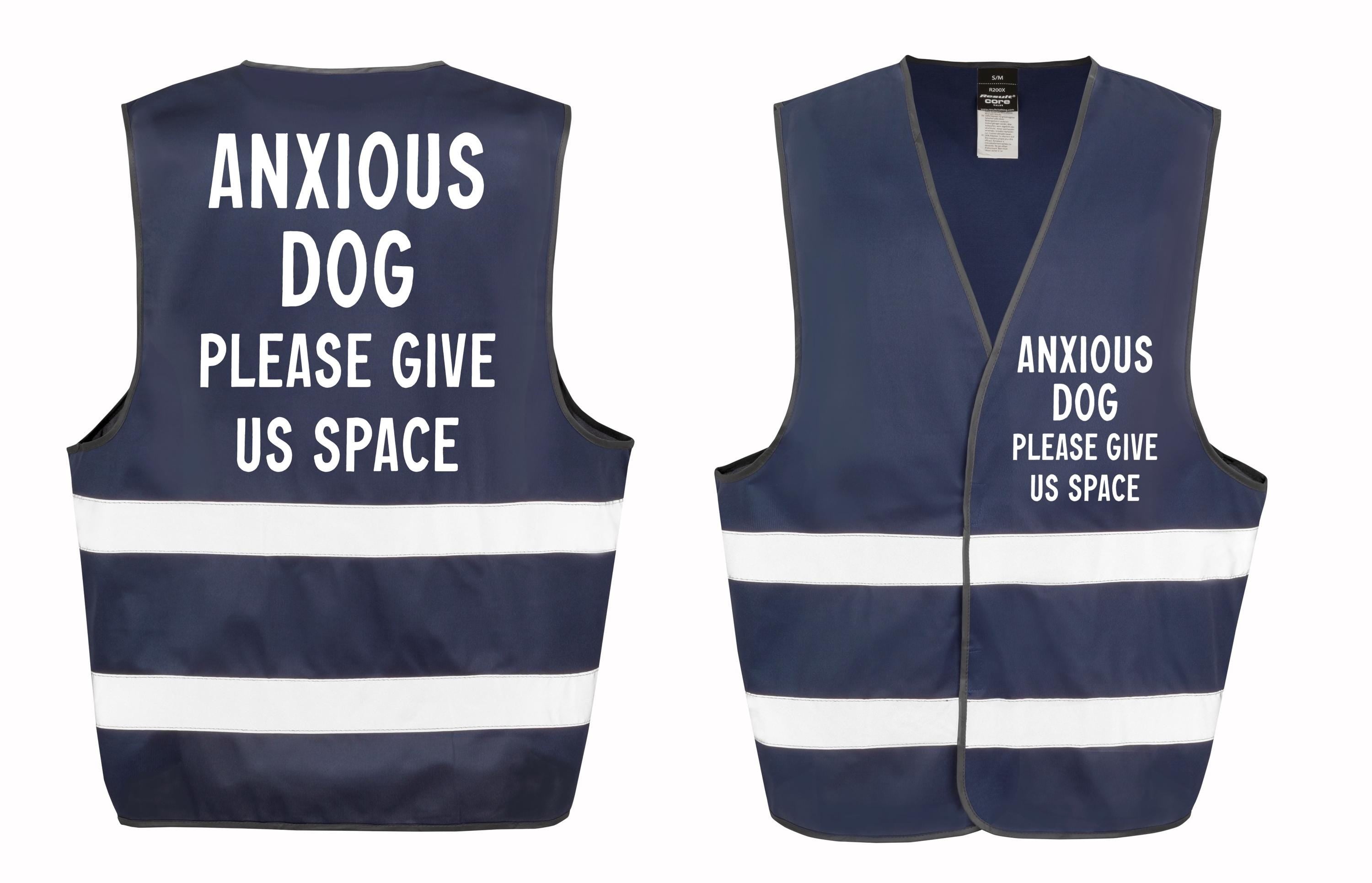 Anxious Dog Walking Hi-Vis Waistcoat Reflective Safety Vest