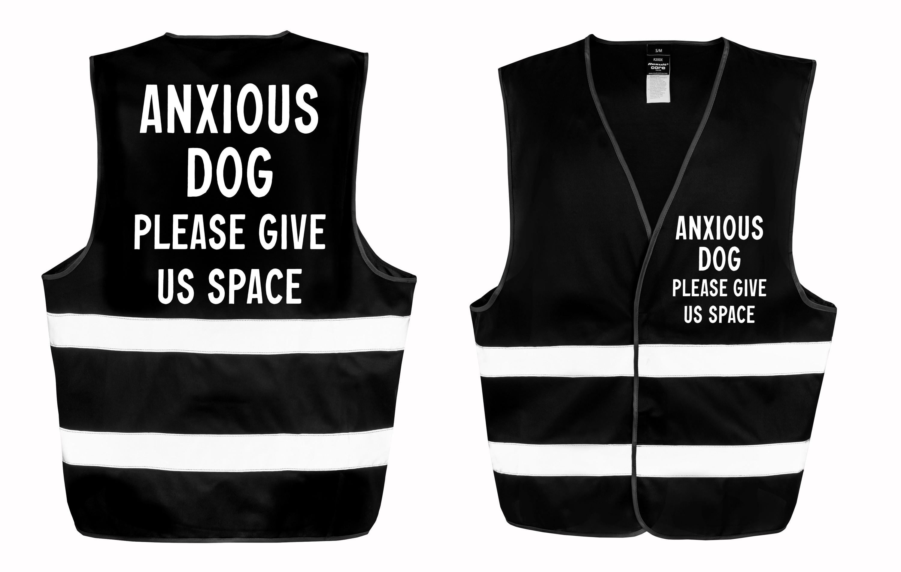 Anxious Dog Walking Hi-Vis Waistcoat Reflective Safety Vest