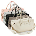 Personalised Name Vegan Faux Leather Weekend Holdall Bag With Detachable Strap - Custom Monogram Gifts For Her