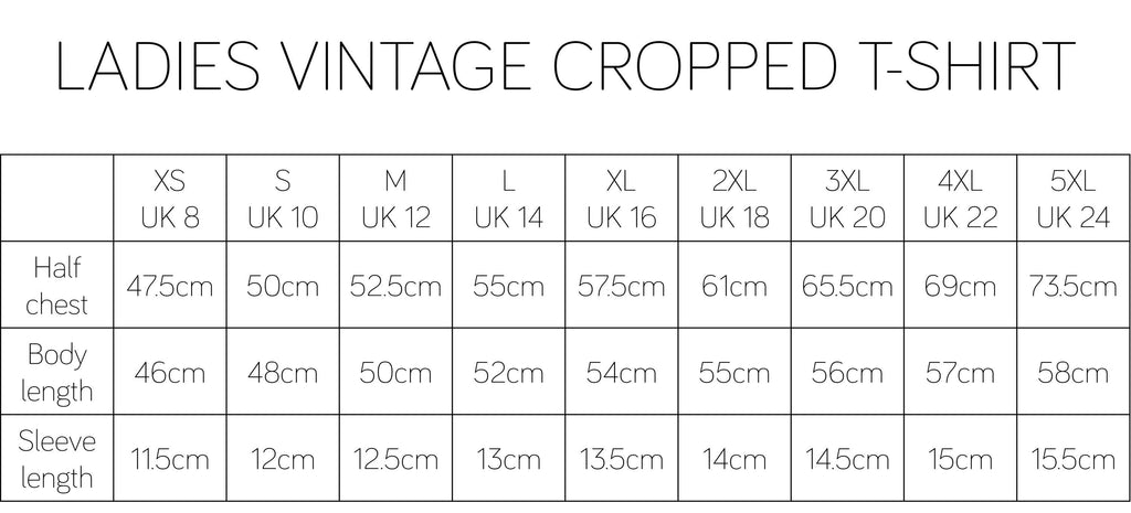 Embroidered Personalised Ladies Vintage Washed Cropped T-Shirt Custom Design Your Text Cute Baby Tee