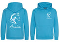 Girls Personalised Name Horse Riding Hoodie Pony Rider Club Sweatshirt Jacket