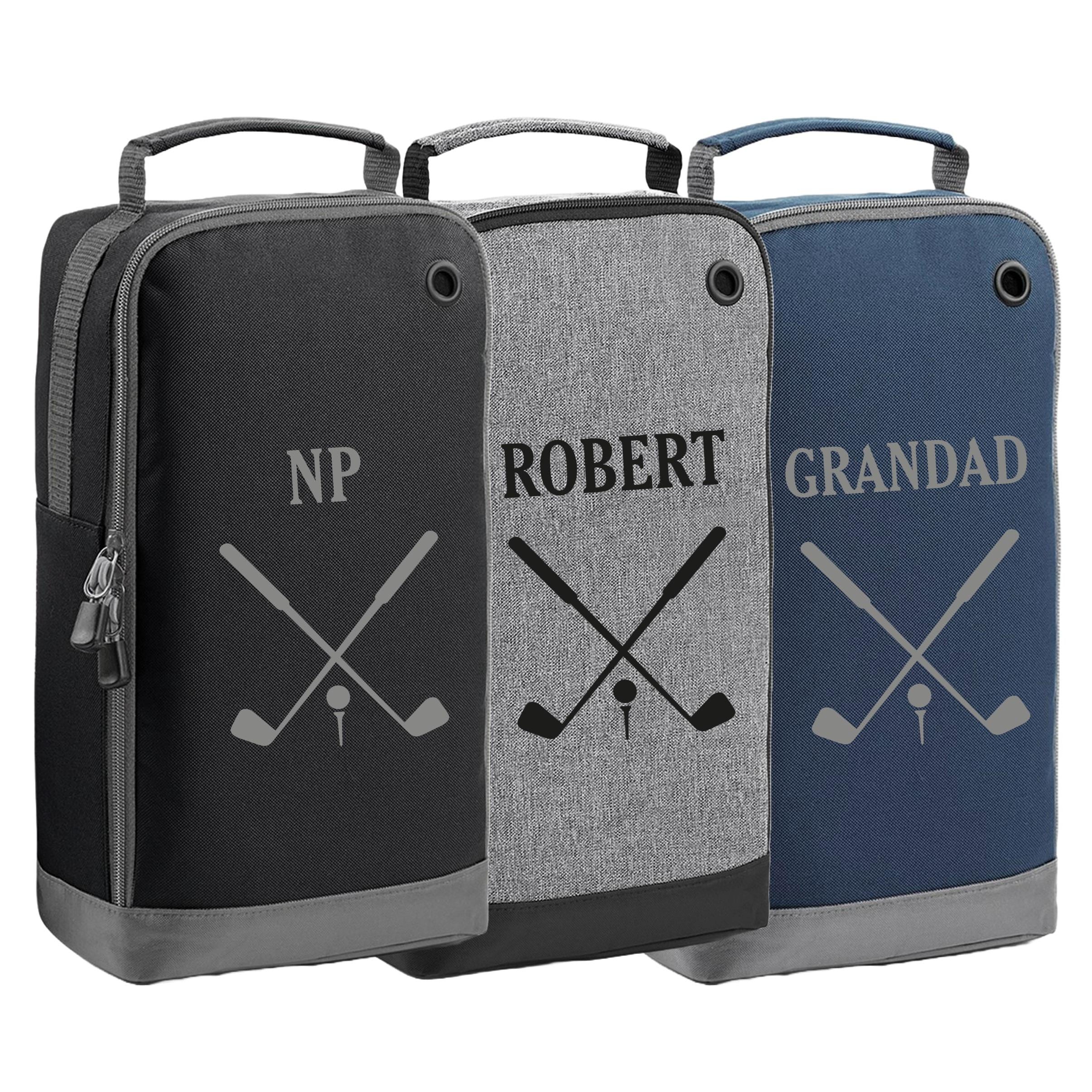 Personalised Gold Name Initials Shoe Bag Father's Day Dad Grandad Gift