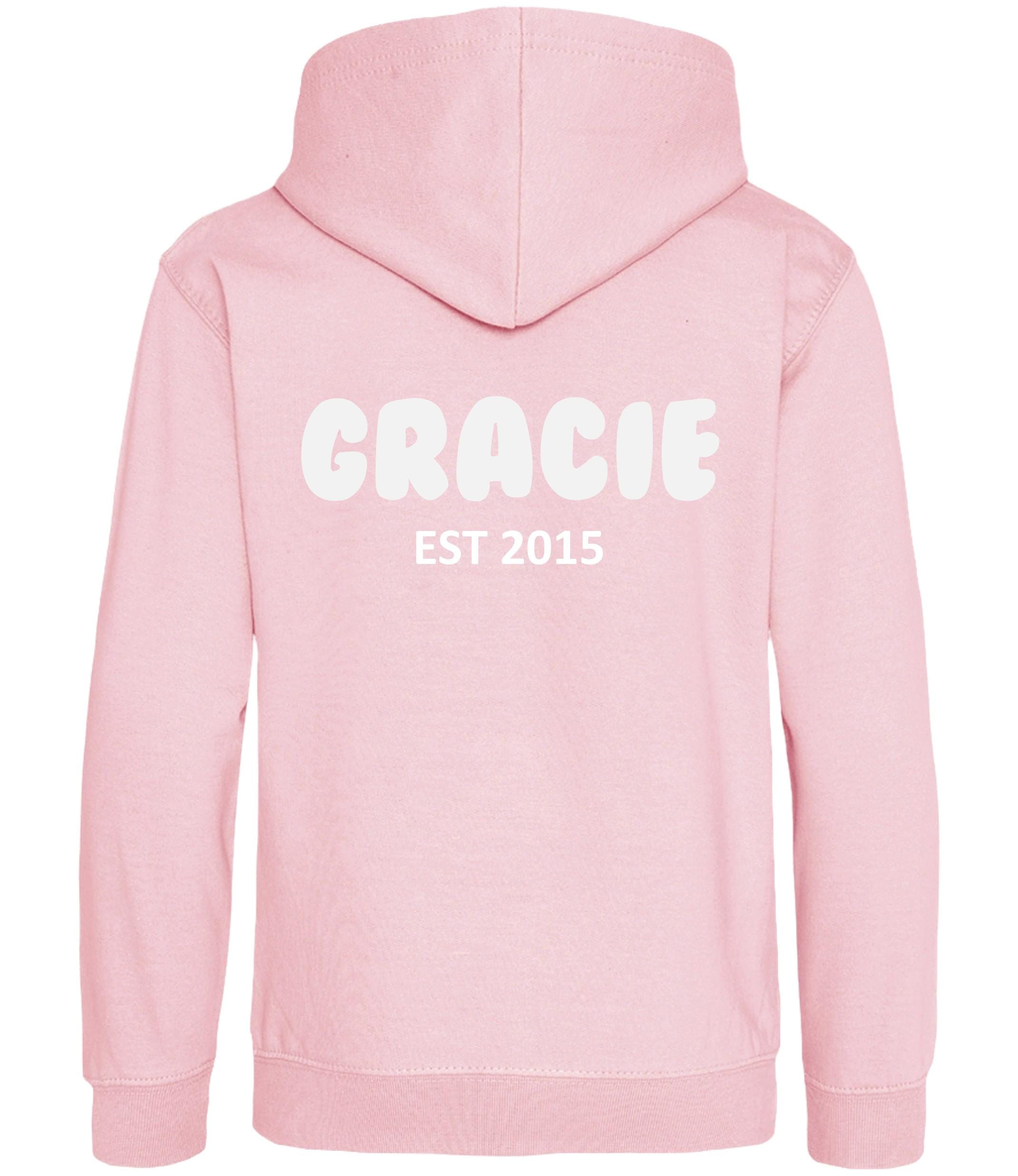 Personalised Bubble Font Name Hoodie (Kids & Adults Sizes) Custom Text Year Established Design