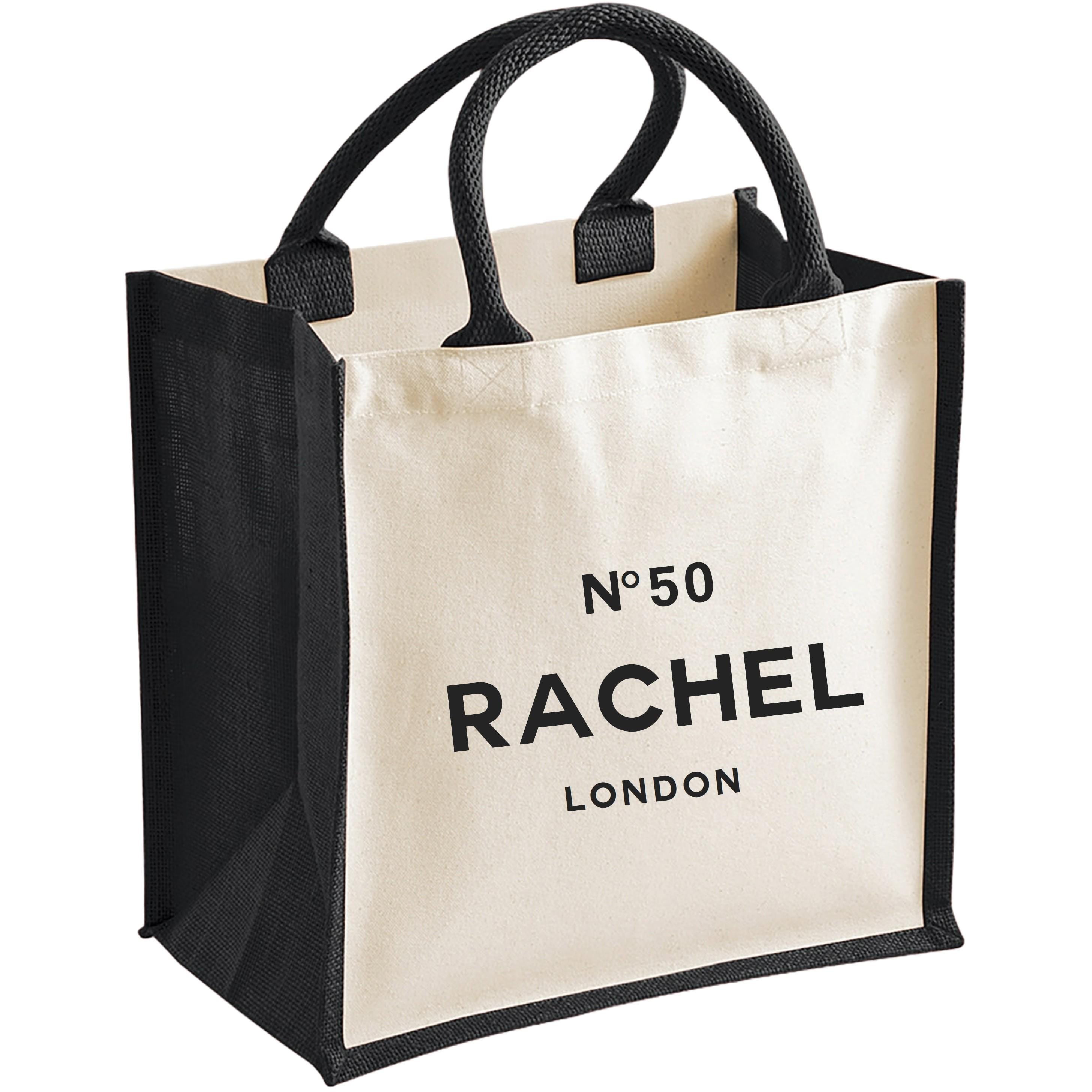 Personalised Birthday Gift Jute Bags Name Age Travel Celebration Tote 21st 30th 40th 50th 60th