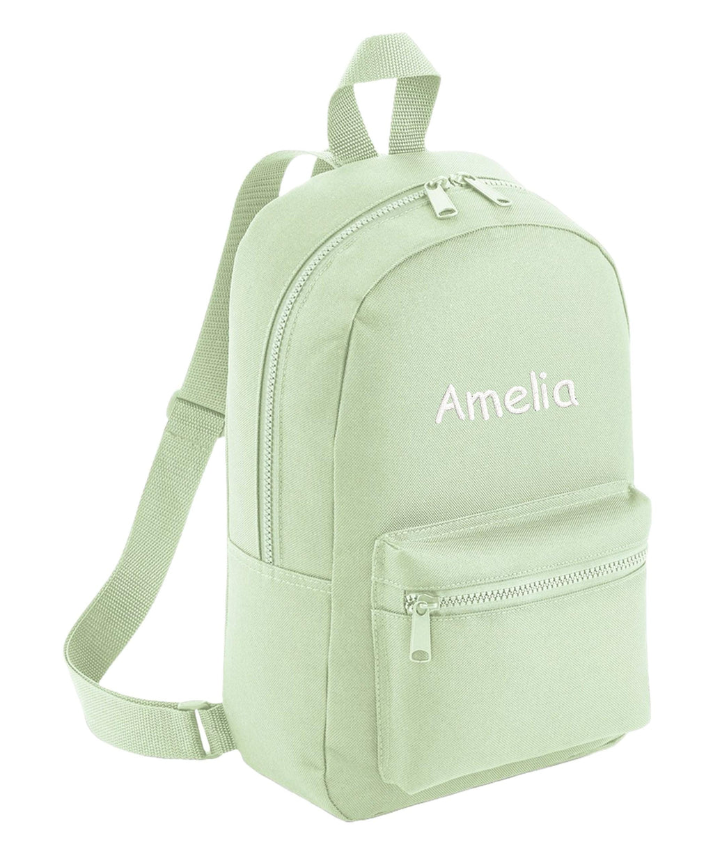 Embroidered Kids Personalised Name Mini Backpack Custom Text School Rucksack Nursery Bag