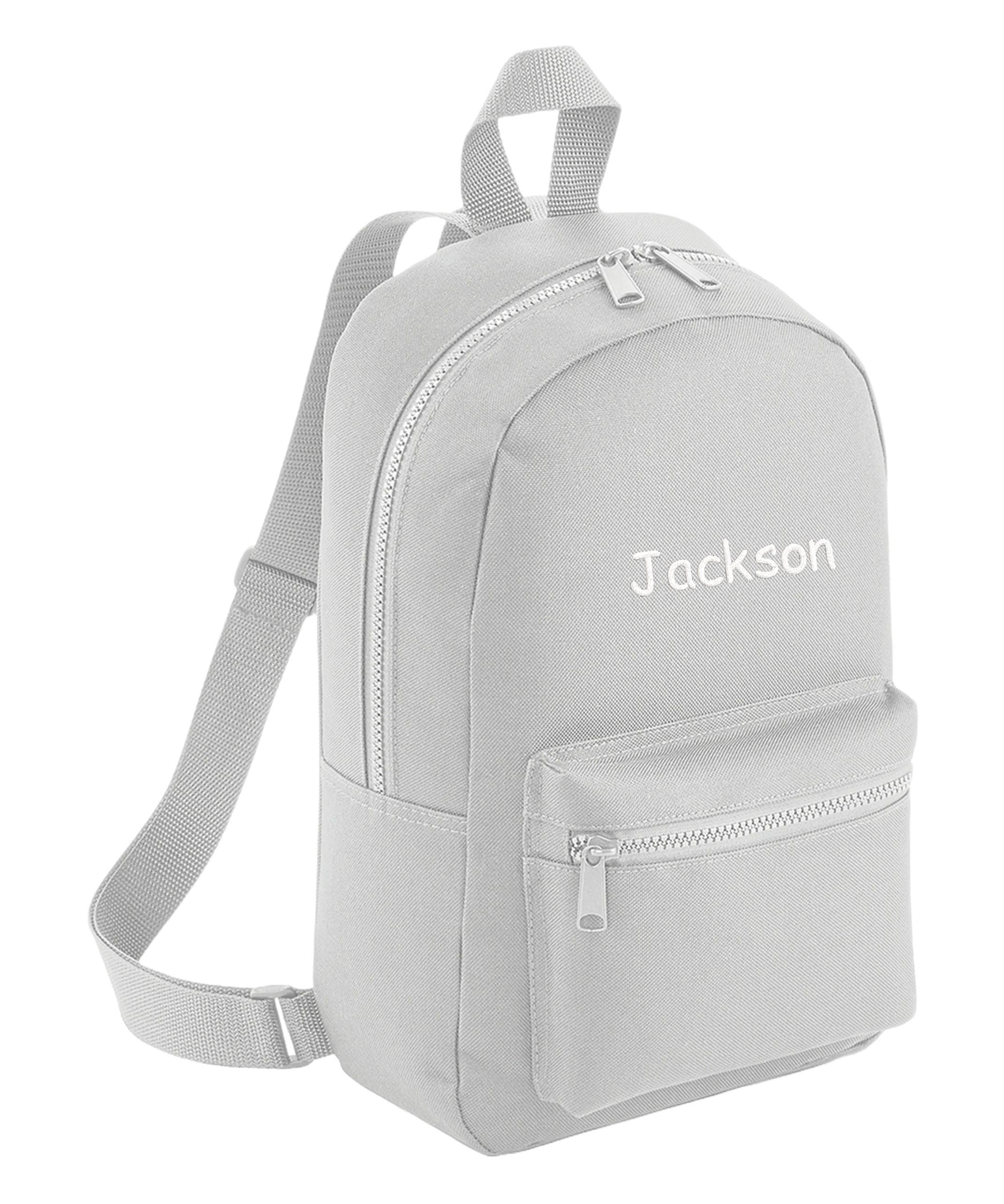 Embroidered Kids Personalised Name Mini Backpack Custom Text School Rucksack Nursery Bag