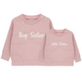 Embroidered Big & Little Sister Girls Sustainable Sweatshirts Pink Baby and Toddler Matching New Siblings