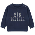 Embroidered Big & Little Brother Boys Sustainable Sweatshirts Navy Baby and Toddler Varsity Matching New Siblings
