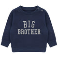 Embroidered Big & Little Brother Boys Sustainable Sweatshirts Navy Baby and Toddler Varsity Matching New Siblings