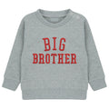 Embroidered Big & Little Brother Boys Sustainable Sweatshirts Grey Baby and Toddler Varsity Matching New Siblings
