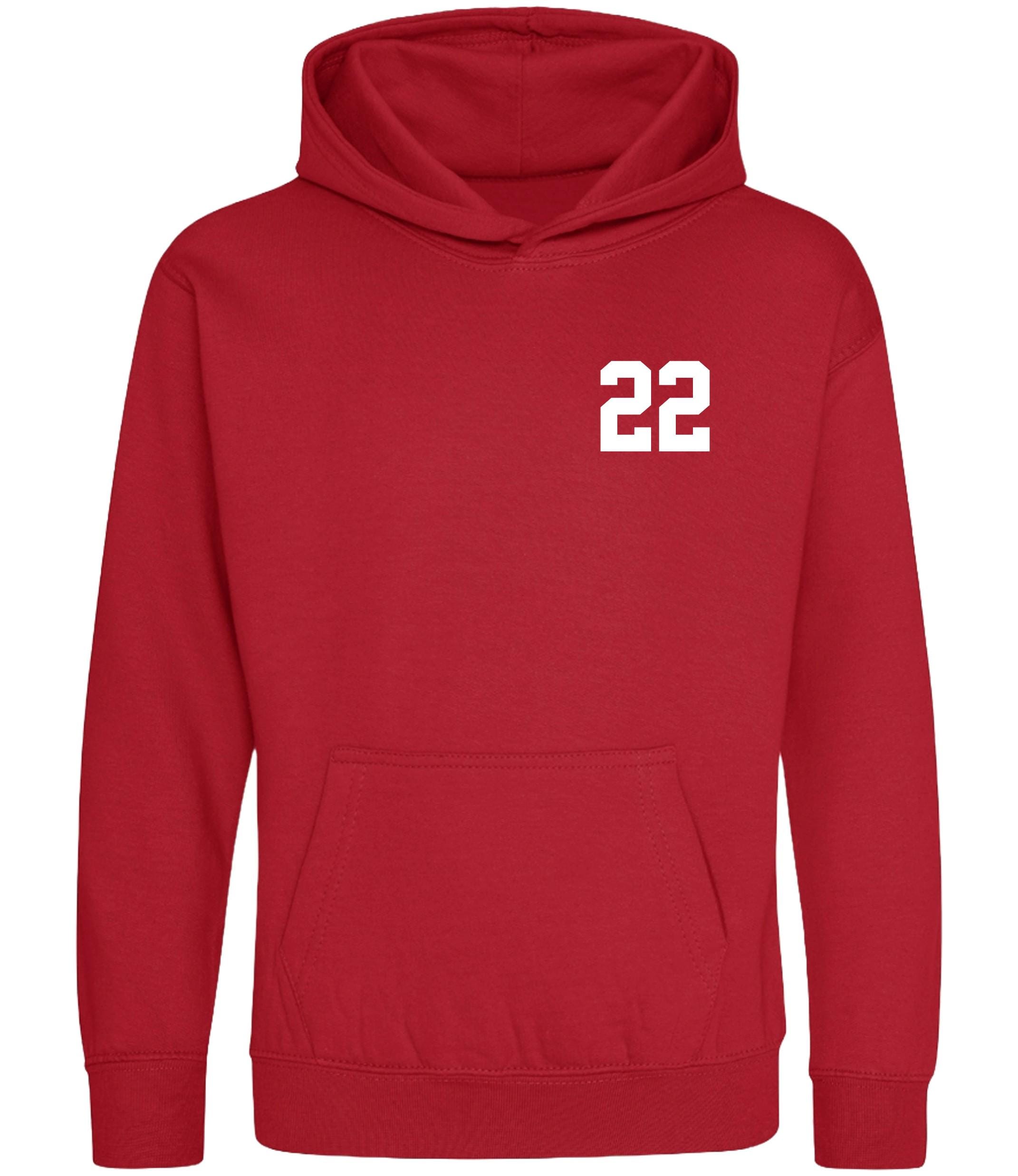 Personalised Football Hoodies (Kids & Adults Sizes) Custom Name and Number Team Club Sports Kit