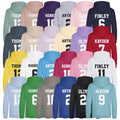 Personalised Football Hoodies (Kids & Adults Sizes) Custom Name and Number Team Club Sports Kit