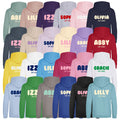 Personalised Bubble Font Name Hoodie (Kids & Adults Sizes) Custom Text Year Established Design