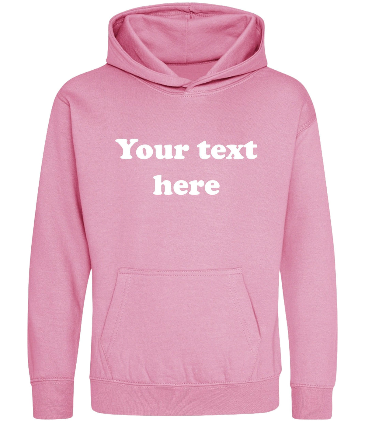 Personalised Your Text Hoodie (Kids & Adults Sizes) Custom Name Design Girls Boys Ladies Mens