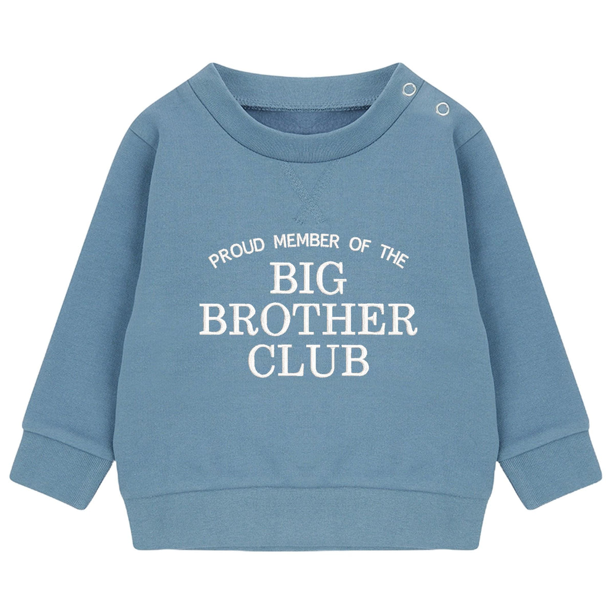 Embroidered Proud Member Of The Big Brother Club Boys Sustainable Sweatshirts Toddler and Kids New Brother Gift