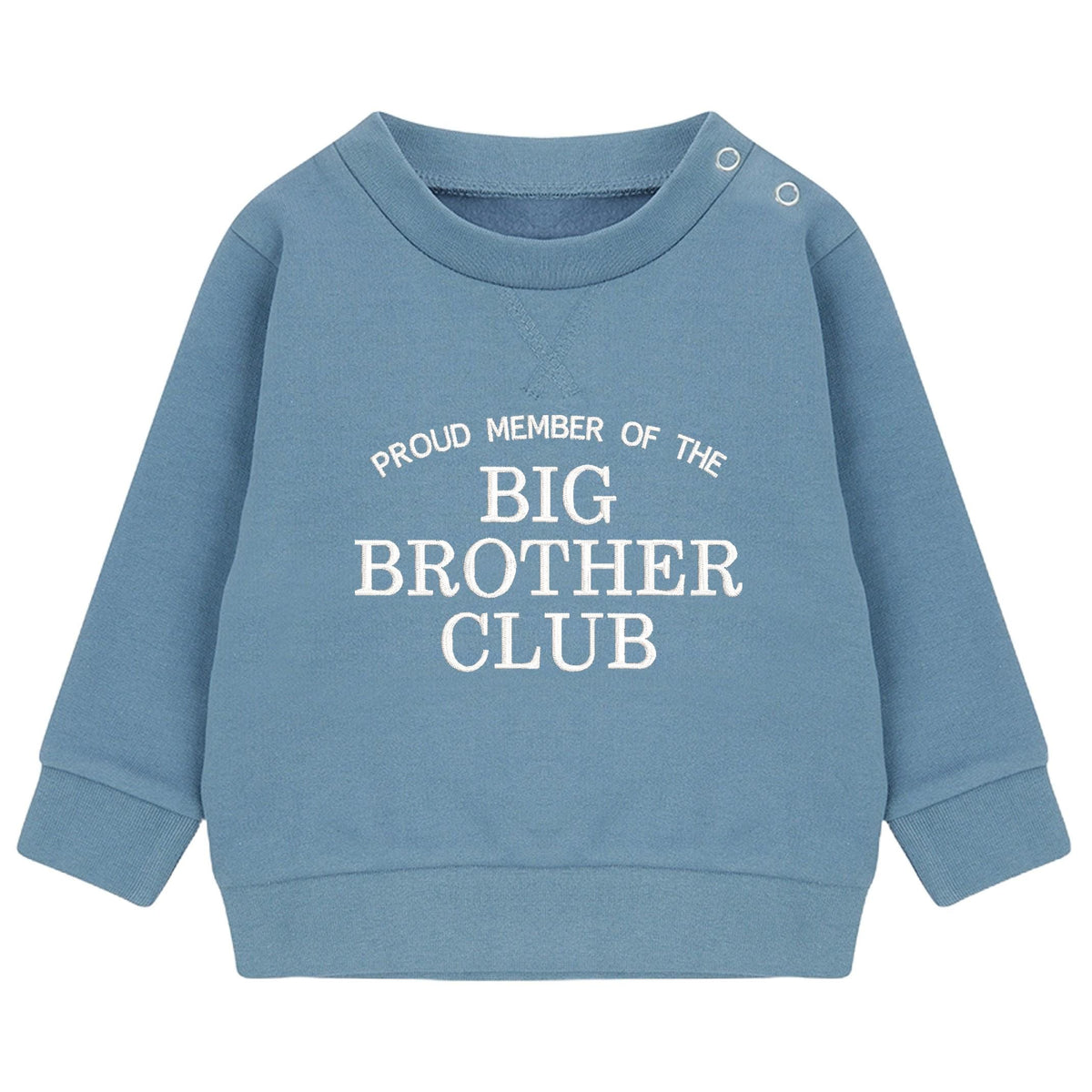 Embroidered Proud Member Of The Big Brother Club Boys Sustainable Sweatshirts Toddler and Kids New Brother Gift