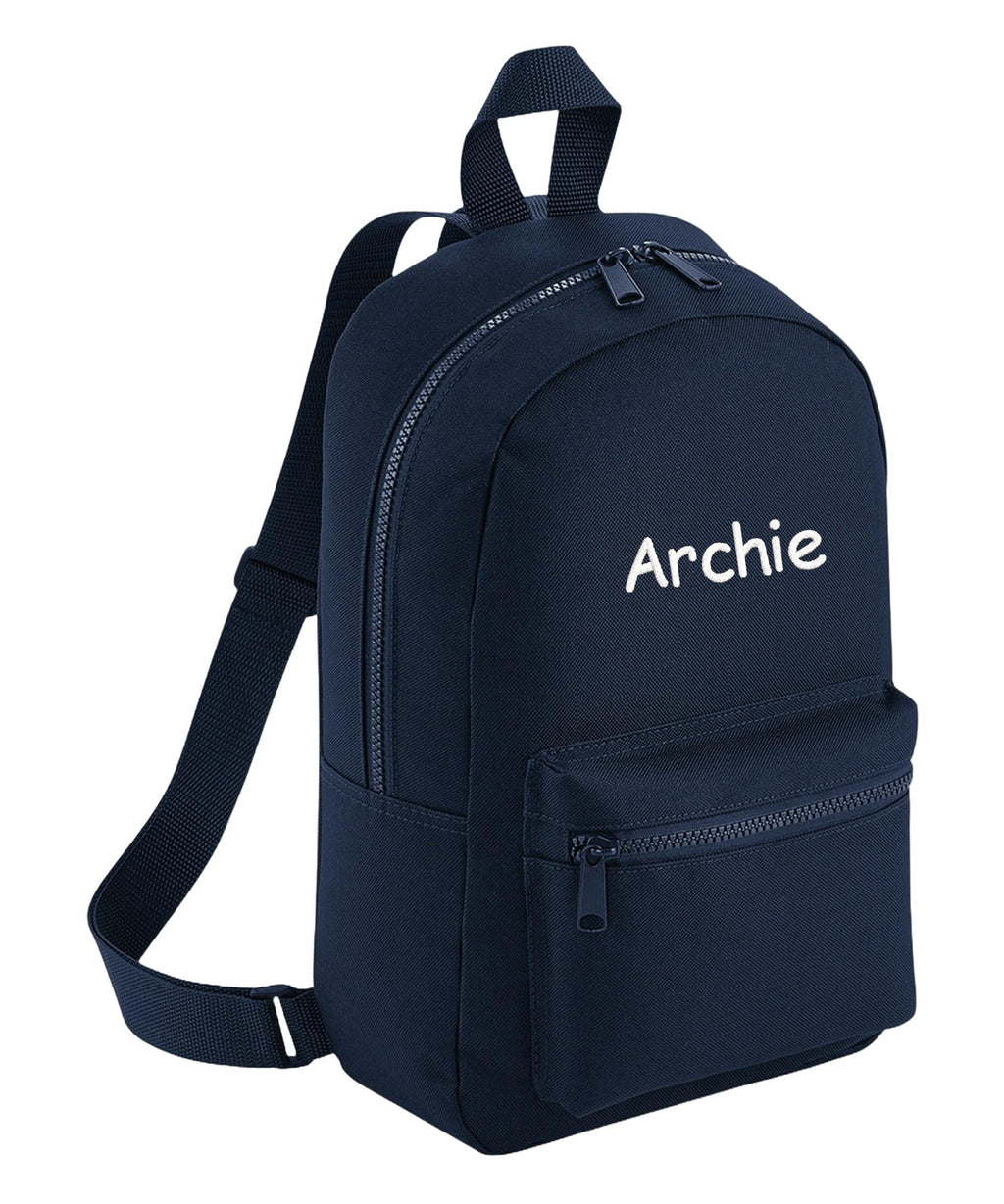 Embroidered Kids Personalised Name Backpack & Lunch Bag Set Boys Girls Navy Custom School Rucksack Nursery Bag