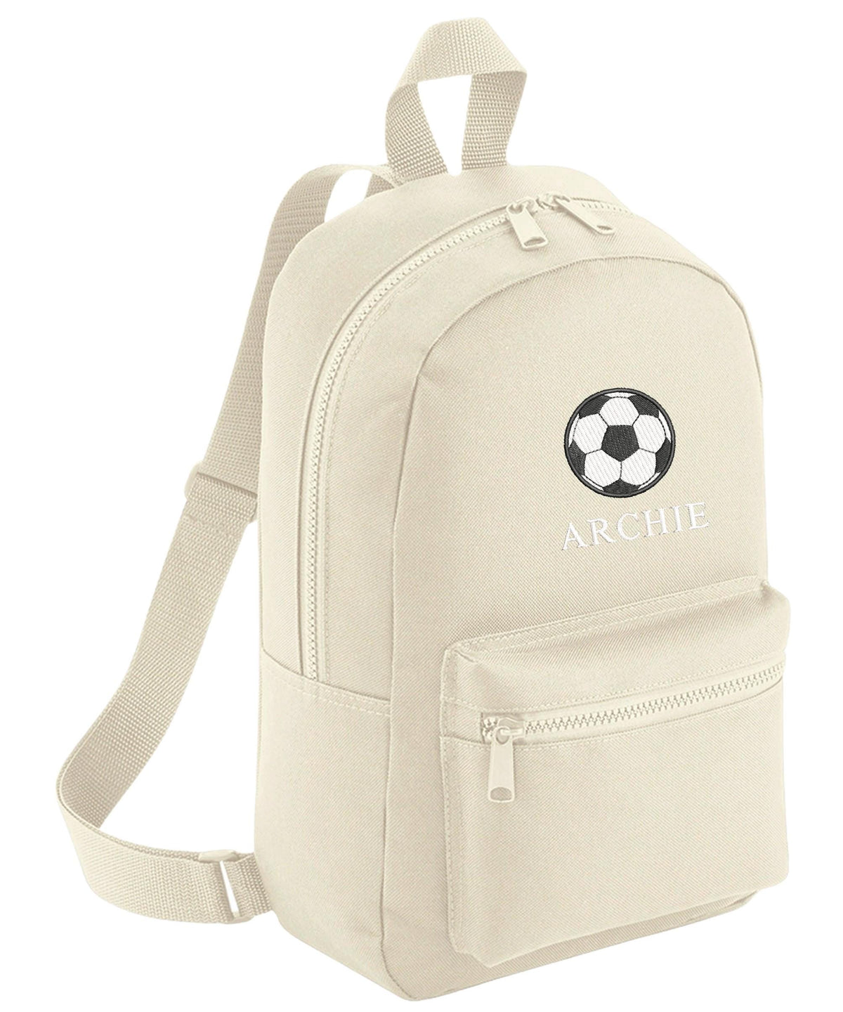 Embroidered Football Boys Personalised Name Mini Backpack Custom Text School Rucksack Nursery Bag