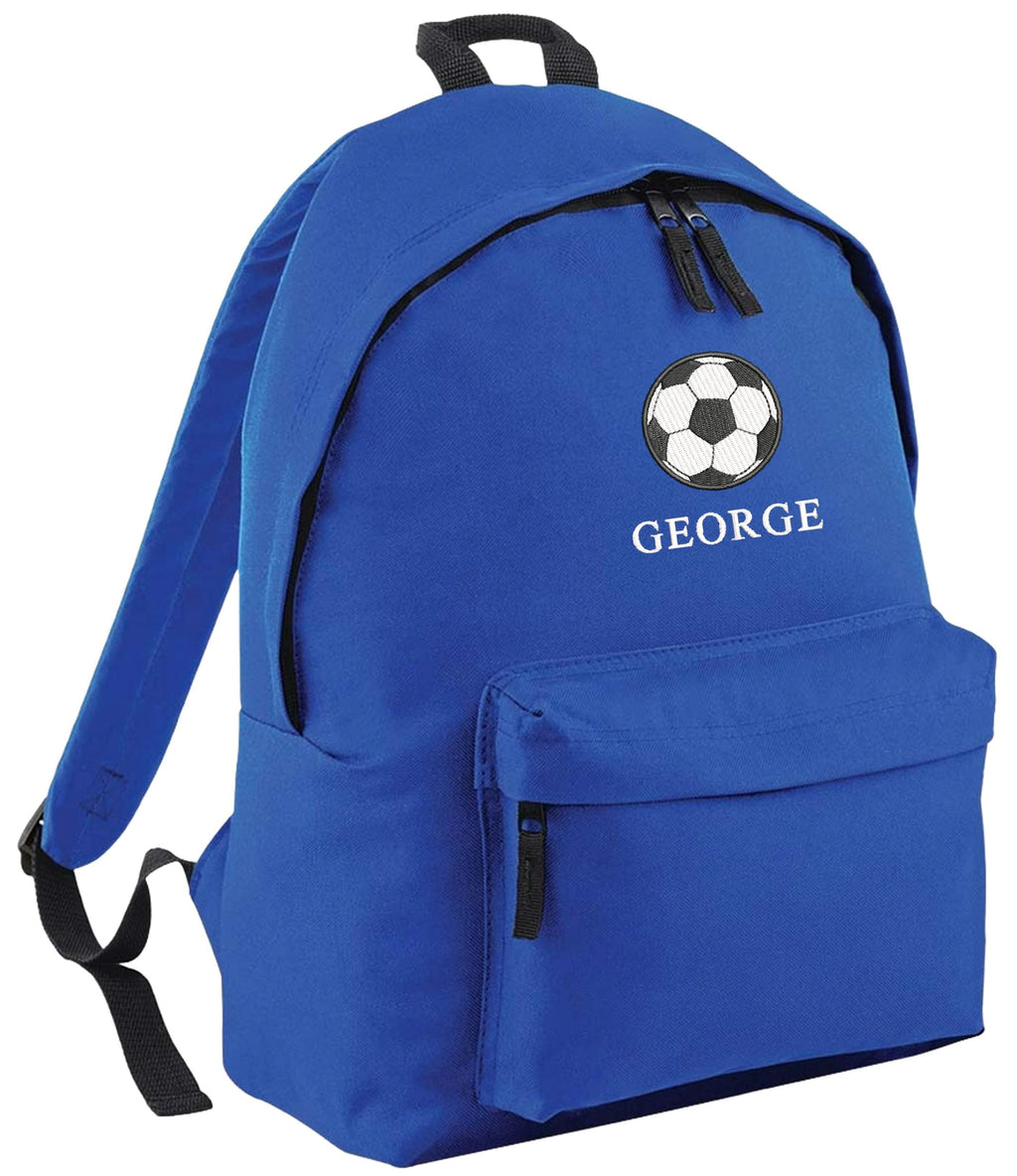 Embroidered Kids Football Personalised Name Junior Backpack Boys Custom School Rucksack Nursery Bag
