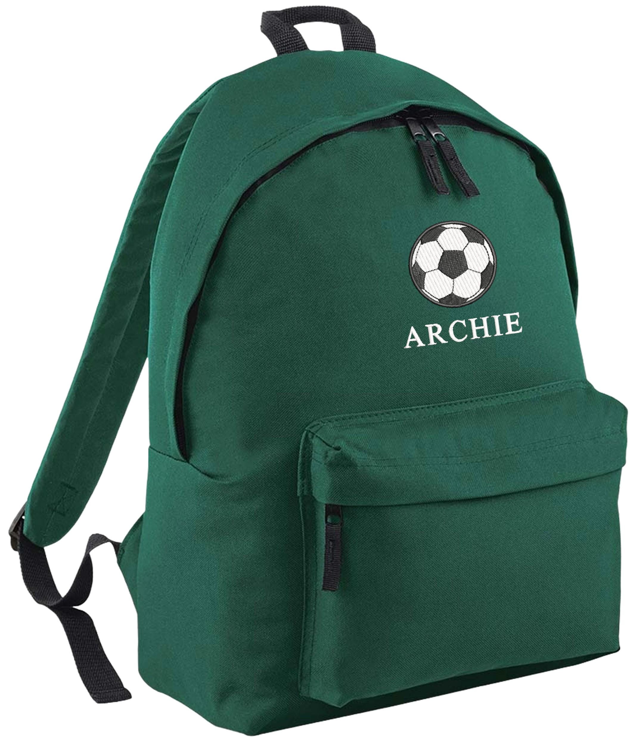Embroidered Kids Football Personalised Name Junior Backpack Boys Custom School Rucksack Nursery Bag