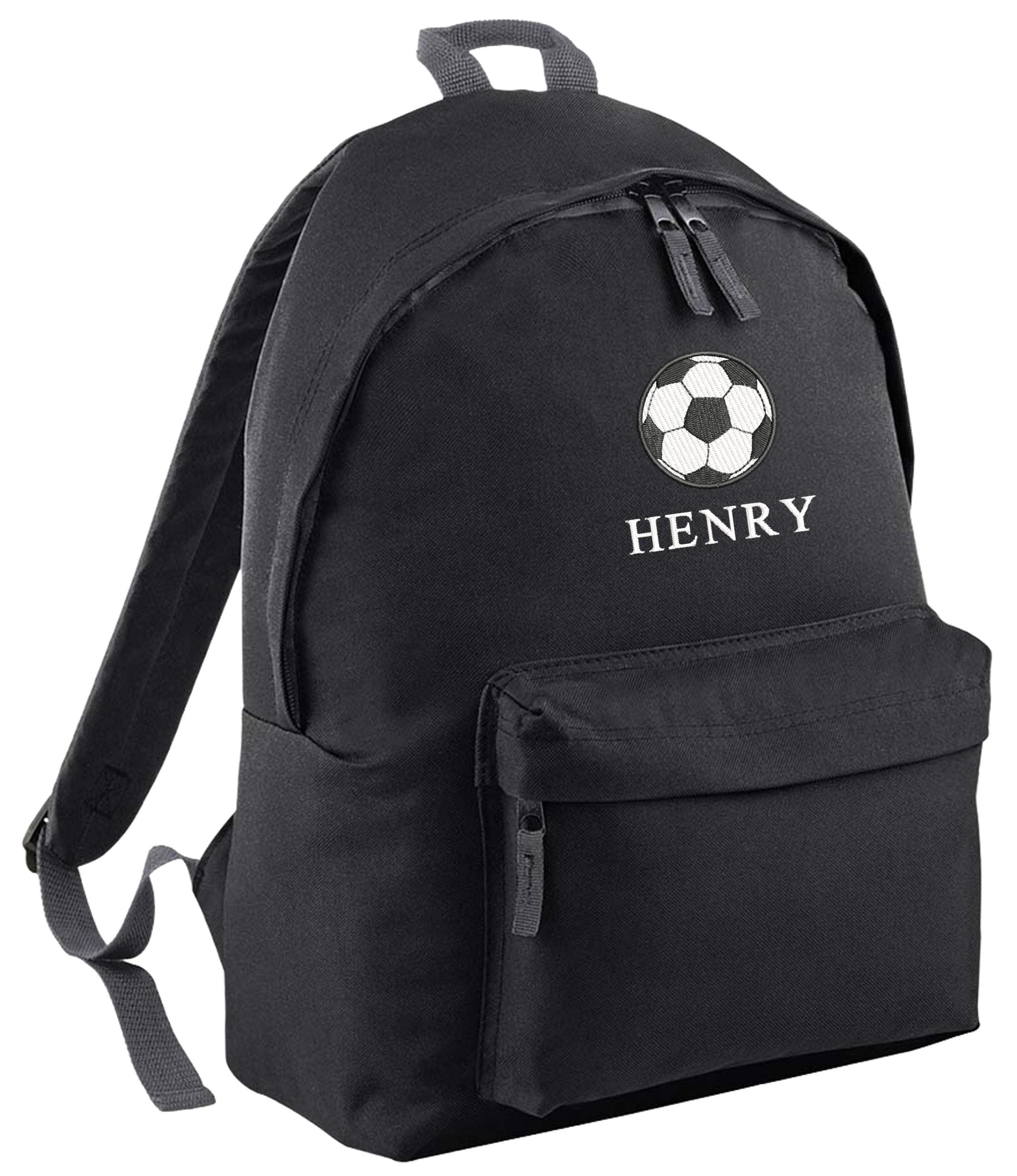Embroidered Kids Football Personalised Name Junior Backpack Boys Custom School Rucksack Nursery Bag