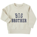 Embroidered Big & Little Brother Boys Sustainable Sweatshirts Stone Baby and Toddler Varsity Matching New Siblings