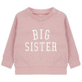 Embroidered Big & Little Sister Girls Sustainable Sweatshirts Baby and Toddler Pink Varsity Matching New Siblings