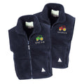Embroidered Tractor Personalised Name Boys Fleece Bodywarmer Navy Kids Custom Text Jacket Farm Coat