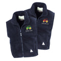 Embroidered Tractor Personalised Name Boys Fleece Bodywarmer Navy Kids Custom Text Jacket Farm Coat