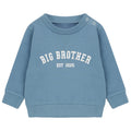 Embroidered Big Brother Personalised Year Boys Sustainable Sweatshirts Baby and Toddler Custom Varsity New Sibling Gift