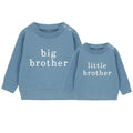 Embroidered Big & Little Brother Boys Sustainable Sweatshirts Blue Baby and Toddler Matching New Siblings