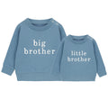 Embroidered Big & Little Brother Boys Sustainable Sweatshirts Blue Baby and Toddler Matching New Siblings