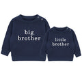 Embroidered Big & Little Brother Boys Sustainable Sweatshirts Navy Baby and Toddler Matching New Siblings