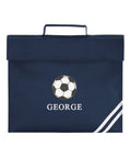 Embroidered Football Kids Personalised Name Book Bag Boys Girls Custom School Bag