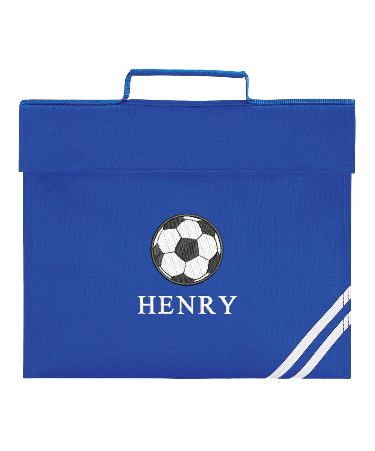 Embroidered Football Kids Personalised Name Book Bag Boys Girls Custom School Bag