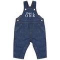 Embroidered Personalised Name Is One Cotton Denim Dungarees Baby & Toddler Girls Boys 1st Birthday Party Outfit Gift