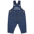 Embroidered Personalised Name Is One Cotton Denim Dungarees Baby & Toddler Girls Boys 1st Birthday Party Outfit Gift