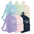 Embroidered Girls Personalised Pink Floral Name Mini Backpack Custom Text School Rucksack Nursery Bag