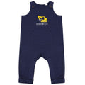 Embroidered Personalised Name Baby & Toddler Organic Cotton Dungarees Custom Text Digger Boys Gift