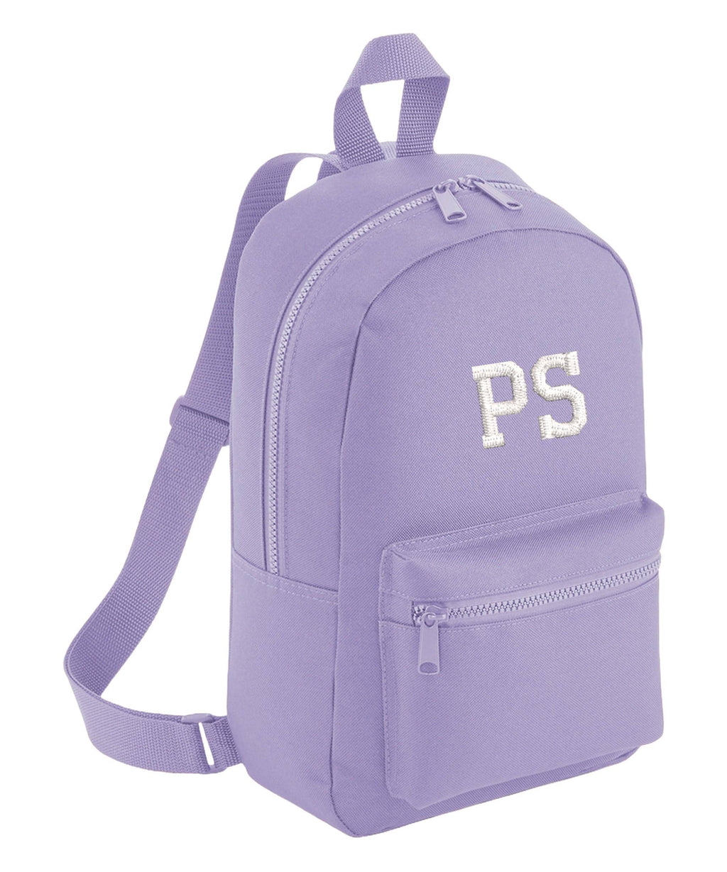 Embroidered Kids Personalised Initials Mini Backpack Custom Name Text School Rucksack Nursery Bag