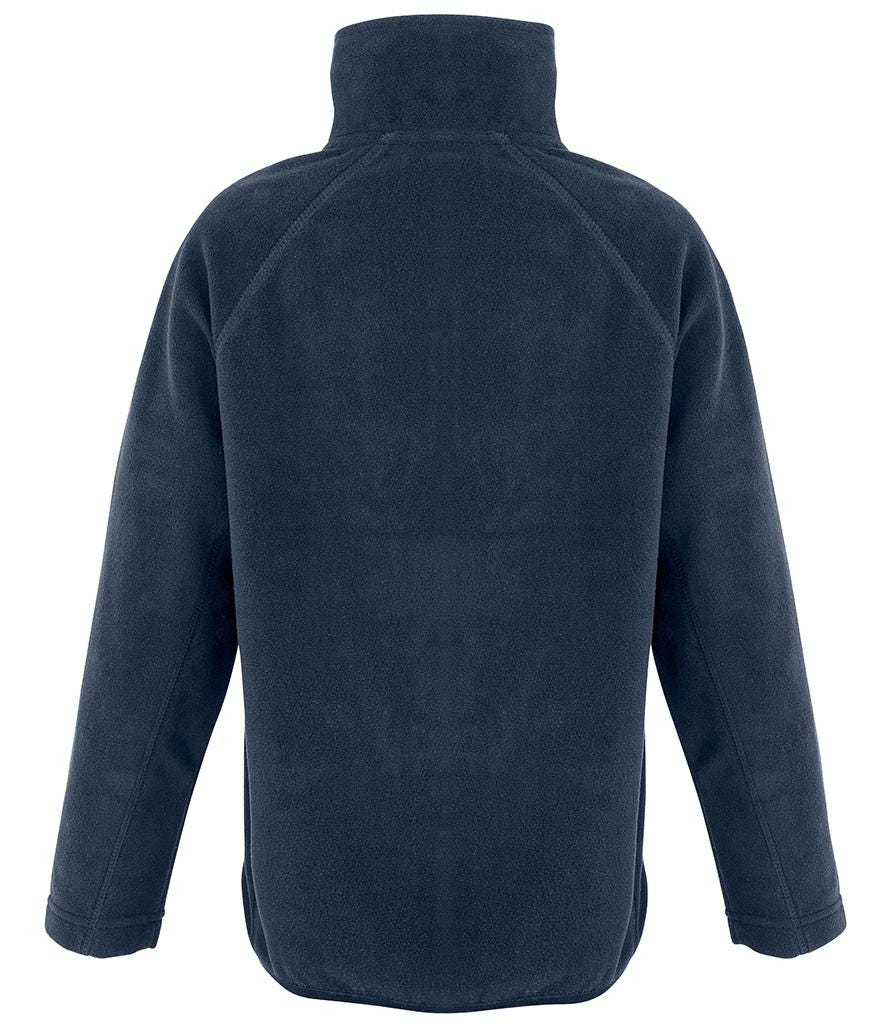 Embroidered Train Personalised Name Boys Recycled Fleece Top Navy Kids Custom Text Coat