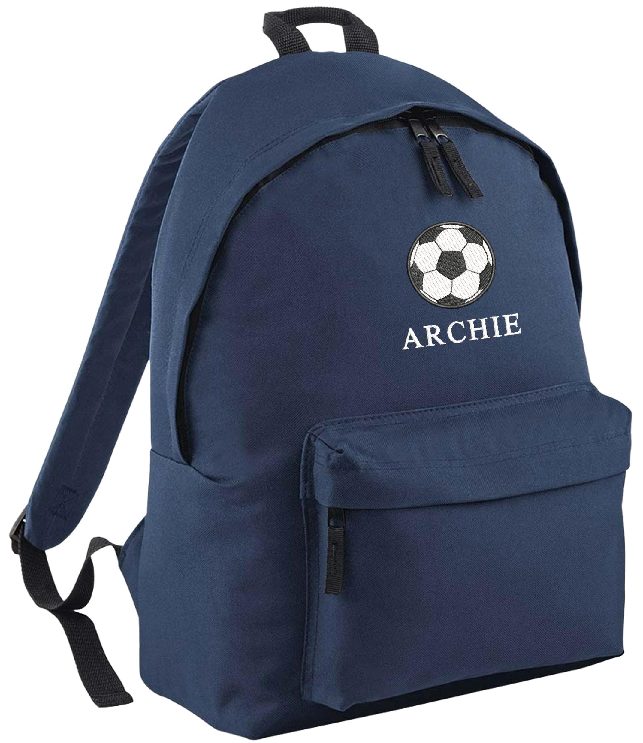 Embroidered Kids Football Personalised Name Junior Backpack Boys Custom School Rucksack Nursery Bag